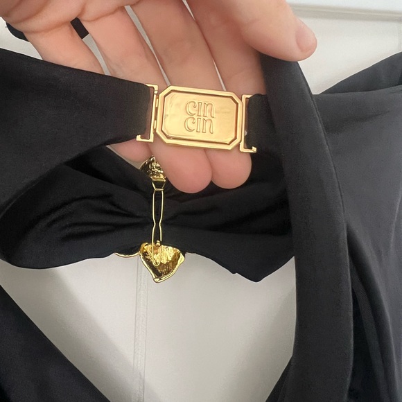 NEW Cin Cin Diamond Cutout One Piece - Black Size S - Picture 8 of 9